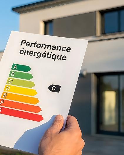 Étiquette énergie d'un Diagnostic de Performance Énergétique (DPE) de logement